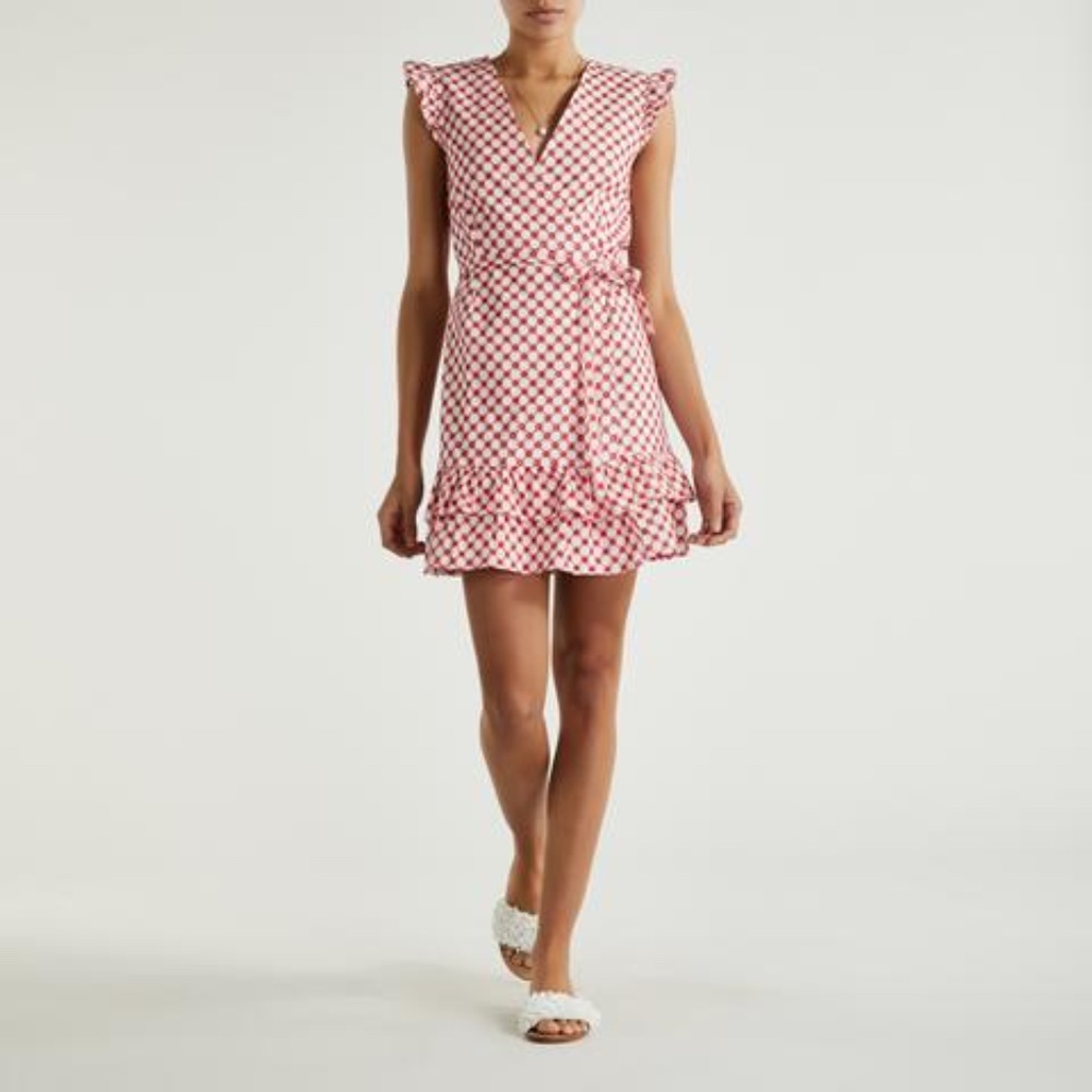 Paloma Blue Chloe Eyelet Wrap Dress NWT